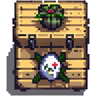power up crate with bomb symbol for a video game emoji