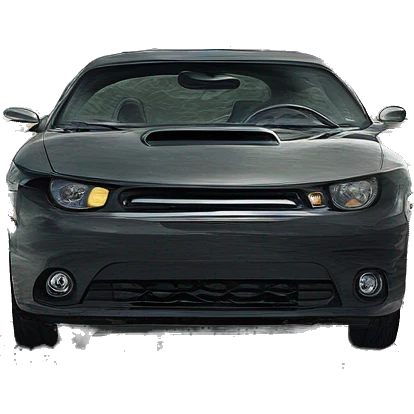 red sports car in nature emoji