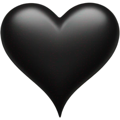A black heart with Desmond written on it emoji