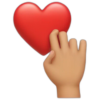 two finger heart sign emoji