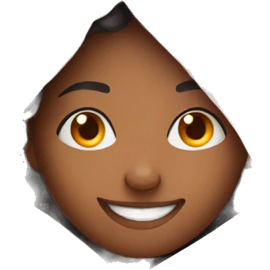 smiling mixed girl under covers emoji