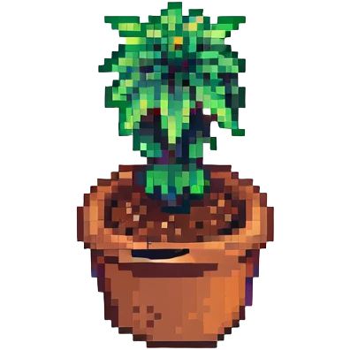 A small green plant in a pot emoji