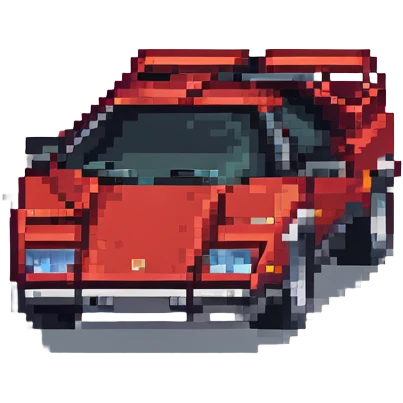 красная Lamborghini Countach, no background emoji