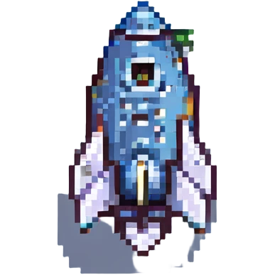 rocket ship icon pixel art style emoji