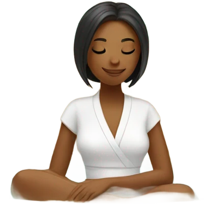 Girl relaxing in spa emoji
