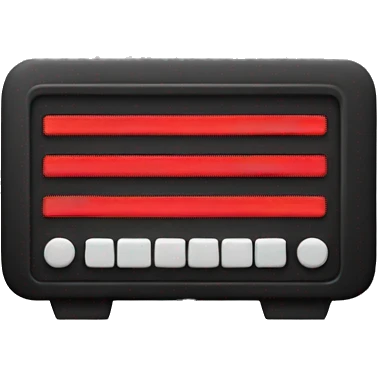 black and red radio signal emoji