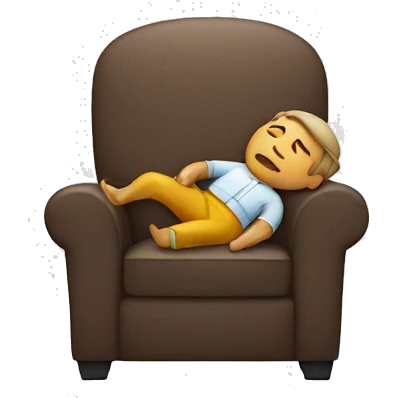 man sleeping in a chair emoji