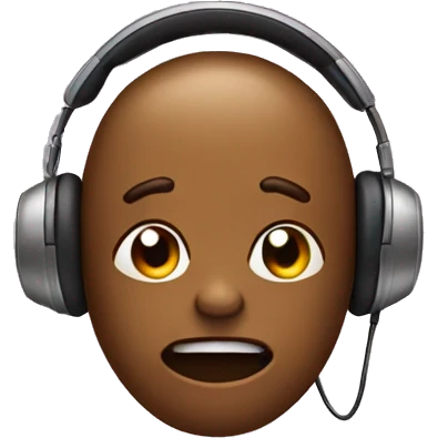the poop emoji wearing headphones  emoji