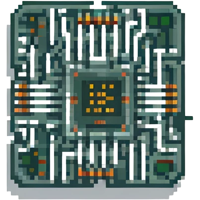 microchip retro-tech aesthetic emoji