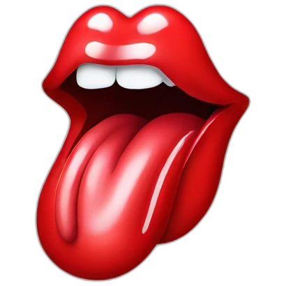 Rolling Stones tongue emoji