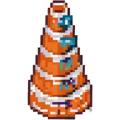 Белый дорожный конус с граффити, no background emoji