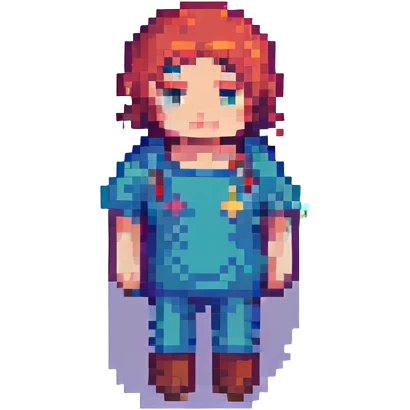a person in pixel art style emoji