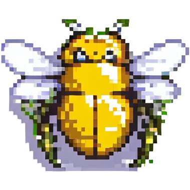 Bumblebee, pixel art style emoji