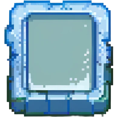 Make this icon look even more pixelated, resembling a Minecraft item in the Minecraft inventory, with sharp blocky edges and a limited color palette. Keep the background transparent. emoji