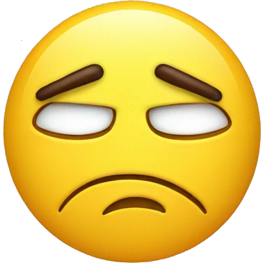 Frustrated sad face emoji
