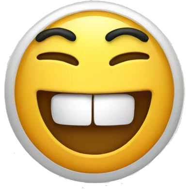 Emoji holding in laugh emoji