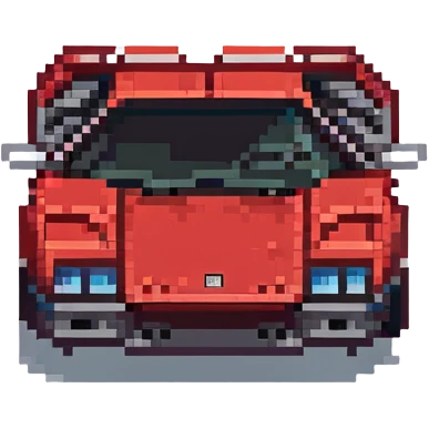 красная Lamborghini Countach, no background emoji
