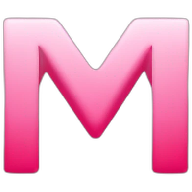 M logo letter red-pink color emoji