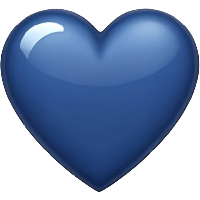 Navy blue heart  emoji