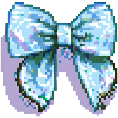 fluffy bow, simple and cute emoji