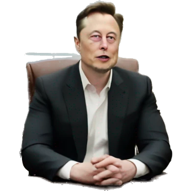 Elon Musk sitting in oval office emoji