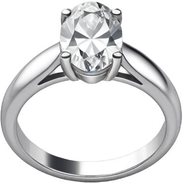 ring with oval shaped diamond  emoji