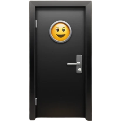 hotel room door modern hallway with spot light up emoji