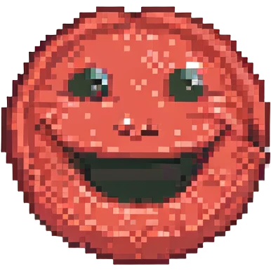 red face with a giant smile emoji