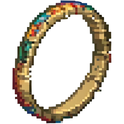 simple gold wedding band pixel art style emoji