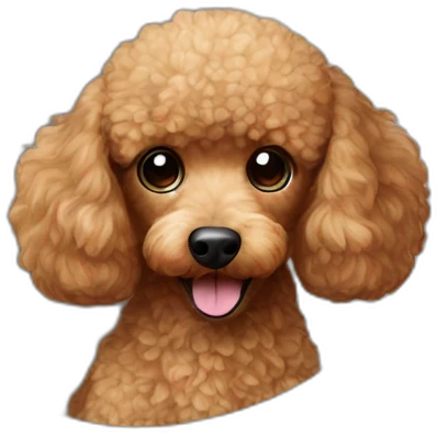 Light brown toy poodle in toilet emoji