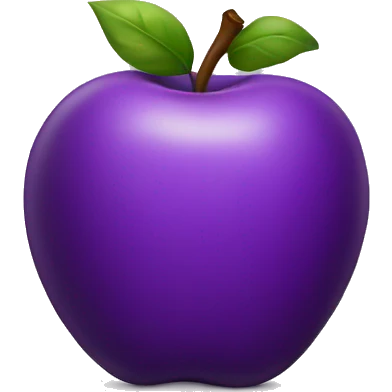 purple apple emoji