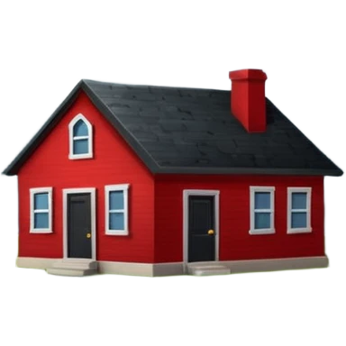 Tornado in storm with red home emoji