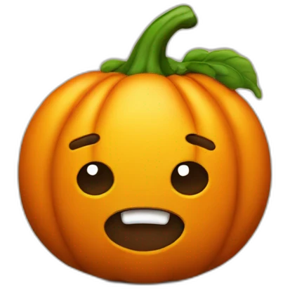 Poop emoji with pumpkin emoji