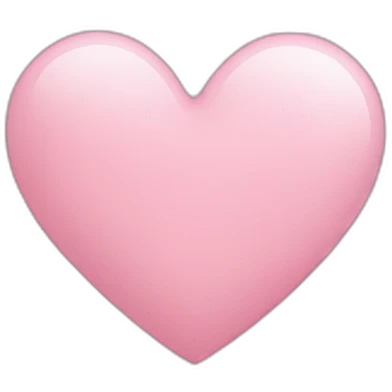 Light pink Heart emoji