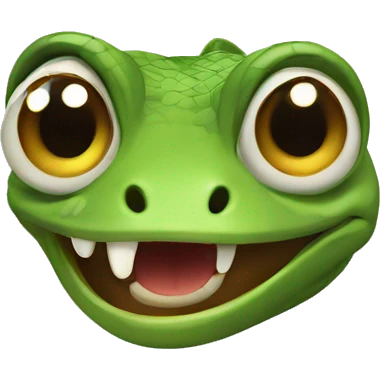lizard winking emoji