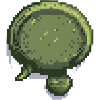 pixel art style chat icon, 48x48 pixels, rounded speech bubble with tail emoji
