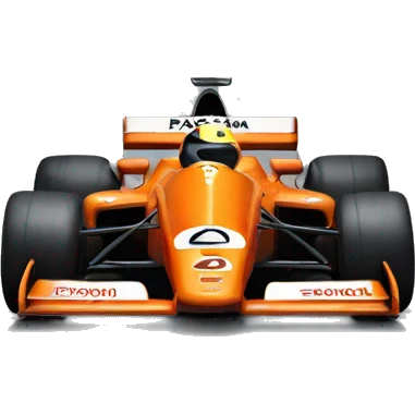  mclaren papaya formula 1 car with number 4 emoji