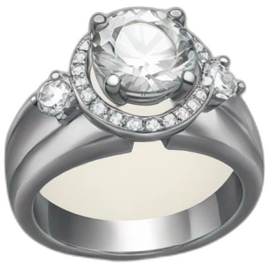 Ring with a diamond emoji