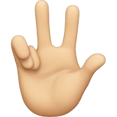 Hand with 2 fingers up emoji