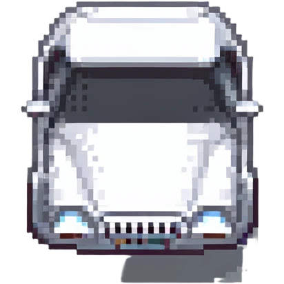 pixel art isometric car in grayscale emoji