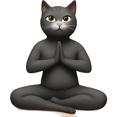 cat doing yoga emoji