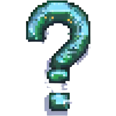 question mark icon pixel art style emoji
