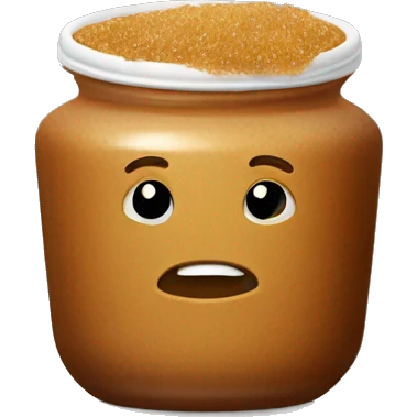 A single sugar bowl of brown sugar emoji