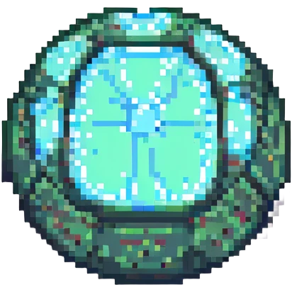 pixel art style block from Minecraft, simple and iconic emoji