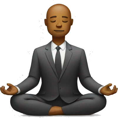 businessman meditating emoji