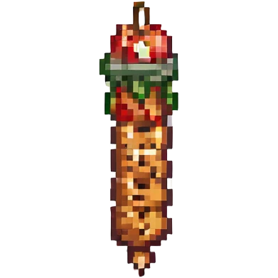 kebab, pixel art style, simple, no text emoji