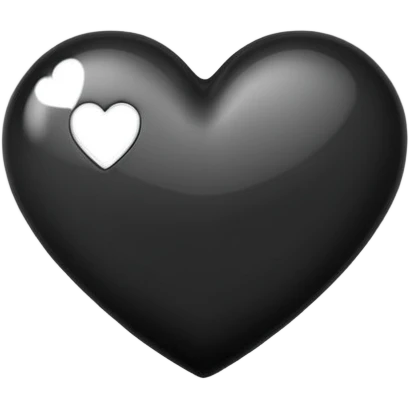 Black and white heart emoji