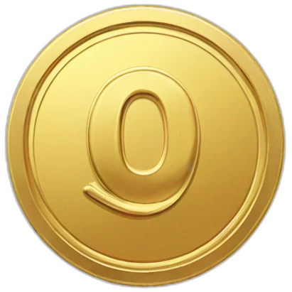 Golden coin with large "0" label and little laurel emoji