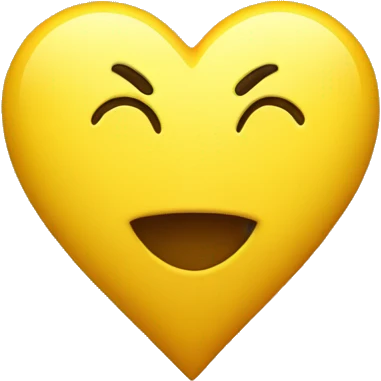 a yellow heart that looks like an emote emoji