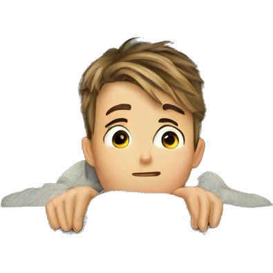 serious glance from above emoji